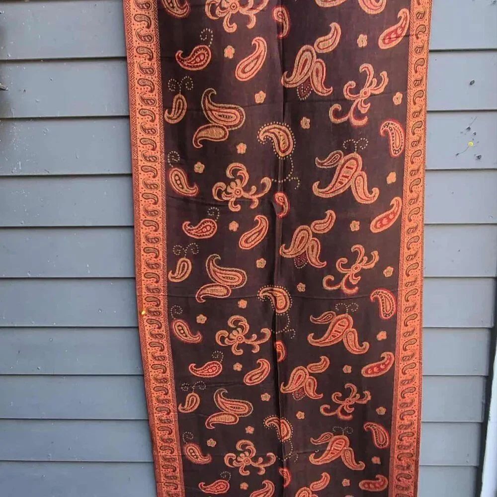 Pashmina in Paisley Fall Colors Brown Orange NEW!